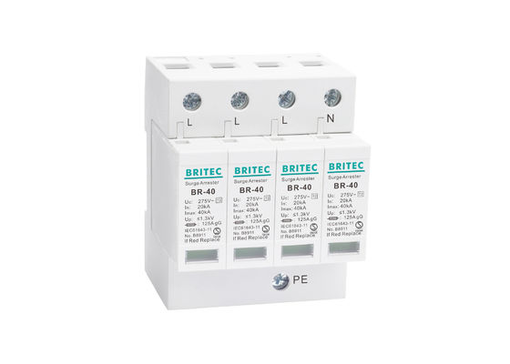 40kA fabricant de matériel électrique triphasé Plastic Thunder Arrester à C.A. SPD