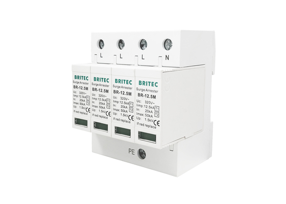 Protecteur de montée subite du type 1 +2 contre le dispositif antiparasite de montée subite de Polonais du courant alternatif de foudre 4