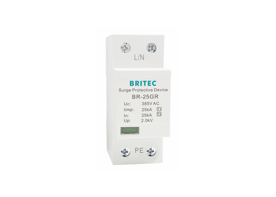 Dispositif de protection contre les surtensions 25 kA 385 V SPD avec montage sur rail Din pour systèmes d'alimentation électrique