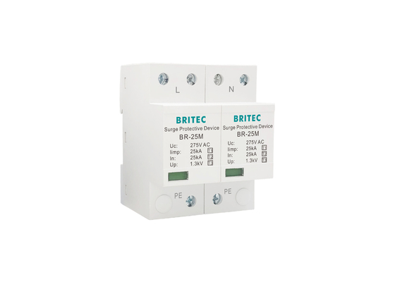 protecteur de montée subite monophasé du rail 275V 2P de vacarme d'intercepteur de montée subite à C.A. 25kA