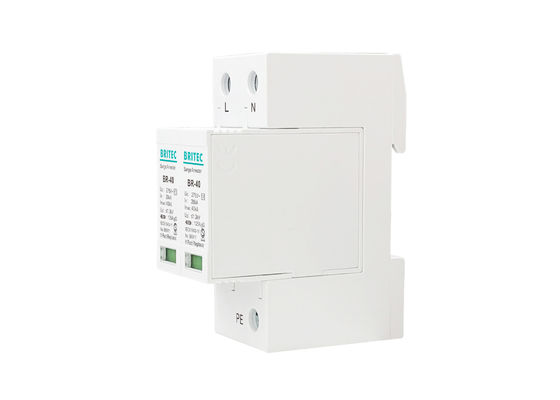 Protection de montée subite de rail de la classe II Imax 40kA 2P 20-40kA DIN de parafoudre au-dessus de la tension SPD