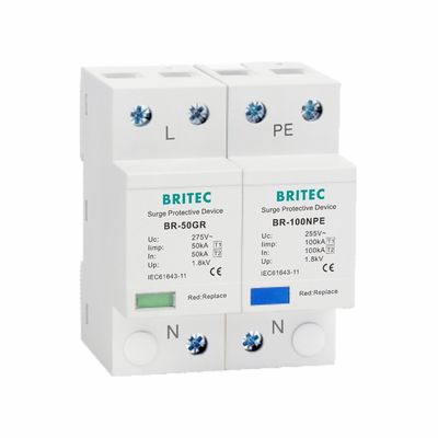 Dispositif de protection contre les surtensions Iimp 50kA Classe B Protègeur contre la foudre