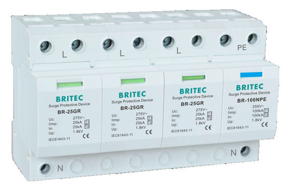 BR-25GR 1P+1 Dispositif de protection contre les surtensions SPD Type 1 Parasurtenseur parafoudre Parafoudre AC