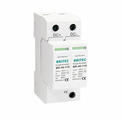 BR-40-110 Dispositif de protection contre les surtensions SPD DC Suppresseur de surtensions DC 40kA 110v arrêt de surtensions PV