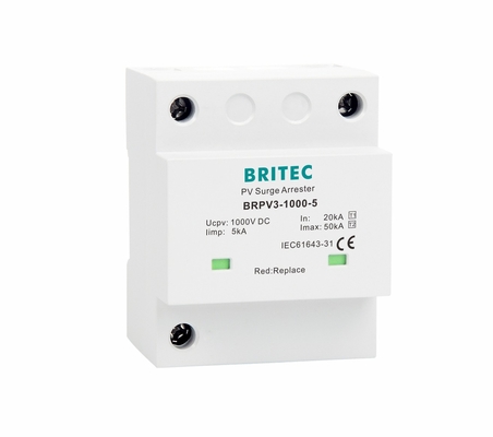 BRPV3-1000-5 T1 50kA DC 1000V 5kA arrêt de surtension PV dispositif de protection contre les surtensions solaires
