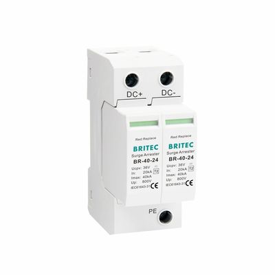 BR-40 24 Type 2 Arrestateur de surtension photovoltaïque 36V Protection et garantie de 5 ans Systèmes solaires de type 2 à courant continu