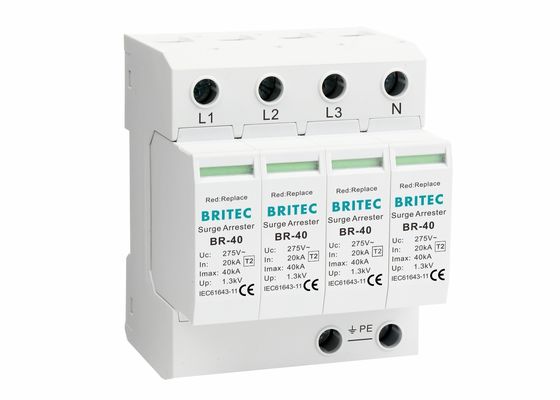 Protègeur contre les surtensions de type 2 4P 40kA avec des performances fiables