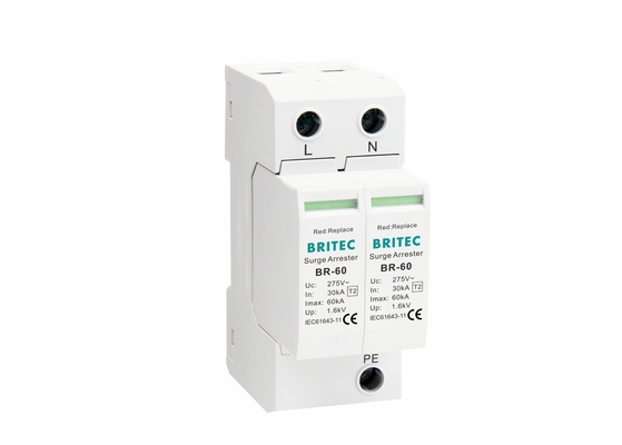 type de 30kA 60kA - puissance 230V/400V BRITEC du dispositif de protection de 2 montées subites SPD