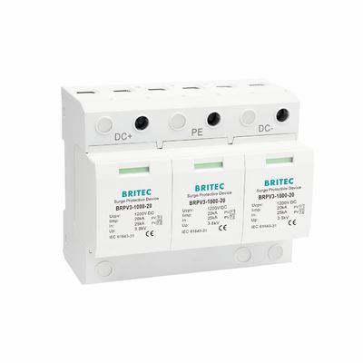BRPV3-1000-20 Dispositif de protection contre les surtensions de courant continu Systèmes solaires 1000V spd 1000v dc t1 t2