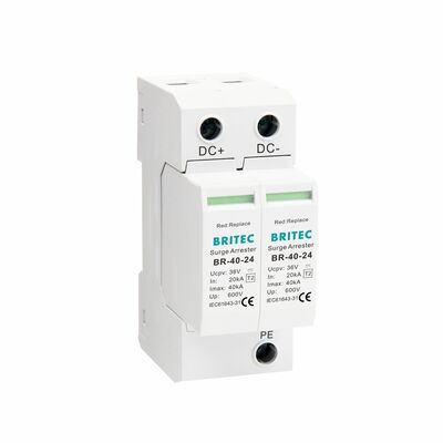 BR-40 24 Caméra DC SPD Dispositif de protection contre les surtensions Protection contre les surtensions à la terre Dc Spd Type 2 surveillance de sécurité DC Power Surge Protector