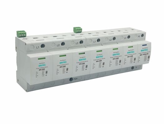 BR-25M 275 6+1 Appareil de protection contre les surtensions de type 1+2 avec protection 25kA et boîtier thermoplastique UL94-V0