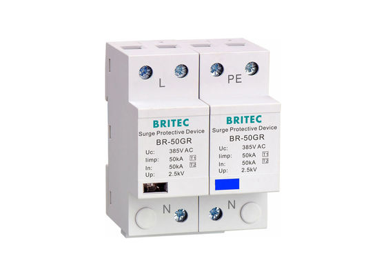 Protecteurs de montée subite de foudre du dispositif de protection de surtension de SPD 385v 1p + NPE