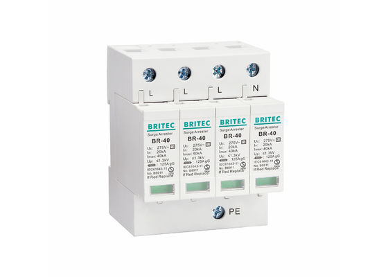 40kA 4P 275V Appareil de protection contre les surtensions de type 2