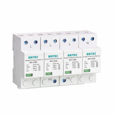BR-25M 4P 25kA Surge Arrester Type 1 Thunder Arrester SPD Classe 1 surge arrêtant électrique