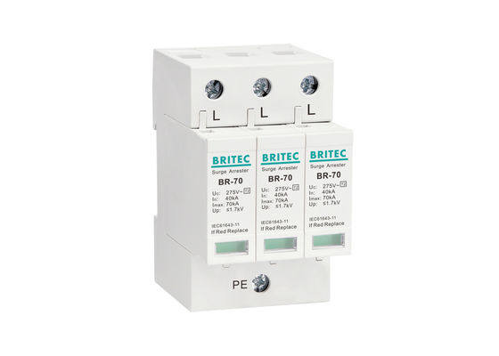 Type triphasé - 2 augmentez l'intercepteur 40kA - représentation stable ignifuge de 70kA 3P