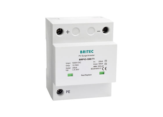 Classez l'intercepteur de montée subite de la classe II SPD picovolte d'I pour les systèmes photovoltaïques 12.5kA 10/350us