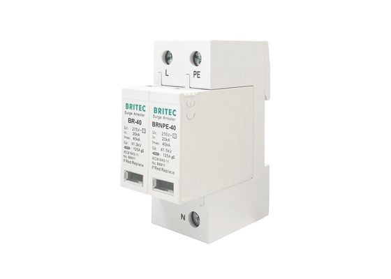 type de 40kA 275V - parafoudre de protecteur de montée subite de 2 mouvements de la classe C