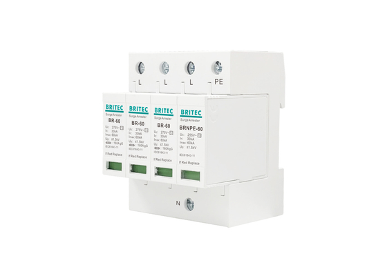 Type de basse tension d'IEC61643-1 SPD - dispositif de protection de 2 montées subites résistant aux vibrations