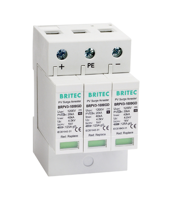 BRPV3-1000 1000V 3P photovoltaïque solaire spd protection contre les surtensions en courant continu dispositif de protection contre les surtensions suppresseur d'arrêt protection contre les éclairs en courant continu