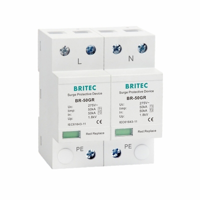 Resteur de surtension de classe I 10/350μs 50KA à phase unique 150V / 275V / 320V
