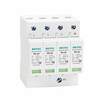 Dispositif de protection contre les surtensions BR-80 4P Type 2 SPD 80KA 4P