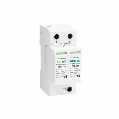 BR-110 4P OEM Type 2 Protecteur contre les surtensions 275v Dispositif de protection contre les surtensions SPD Varistor arrester 4-pole arrester contre les surtensions