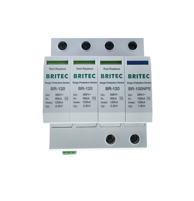 BR-120 Protecteur contre les surtensions de type 2 Arrestateur de foudre pour systèmes électriques Certifié TUV/CE/CB/IEC