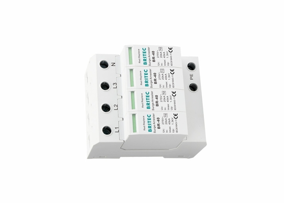 4P SPD de classe II 40ka Protecteur contre les surtensions de courant alternatif 150V/275V/320V//385V/440V