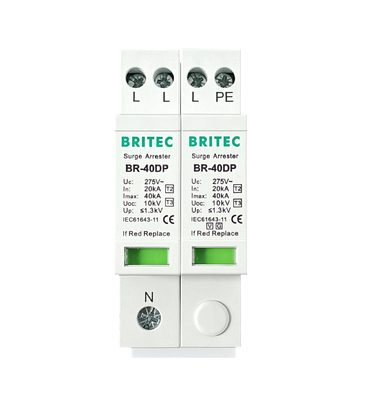 BRITEC BR-40DP 275 3+1P Type 2 Protection contre les surtensions
