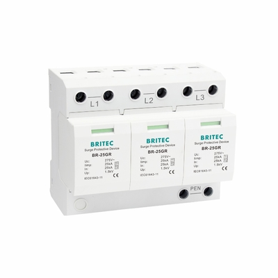 BR-25GR 3P+1 Type 1 Dispositif de protection contre les surtensions SPD Thunder Arrester écart d'étincelle spd classe 1 protecteur contre la foudre