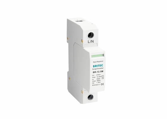 Classe I+II Iimp 12.5ka Spd Résistant à la foudre 1p Protection contre les surtensions basse tension