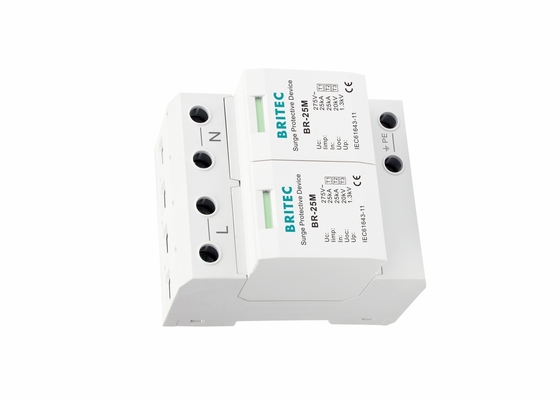 intercepteurs de montée subite de la classe I de type 1 monophasé 2P de 25kA 275V avec le contact sec BR-25M 2P