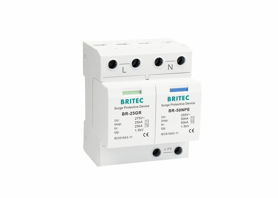 dispositif de protection de montée subite de type 1 monophasé 25kA BR-25GR 1P+N