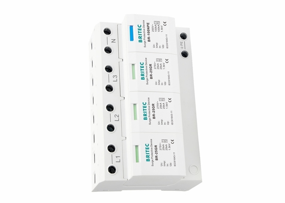 25KA Protection contre les surtensions par éclairage Arrestant les surtensions par éclairage Thermoplastique Trois phase Protecteur contre les surtensions