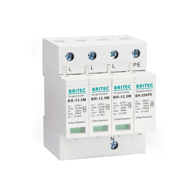 BR-12.5M 1P+1 Équipement électrique 50kA 275v T1+T2 Surge Arrester Dispositif de protection contre les surtensions Protecteur contre les surtensions basse tension