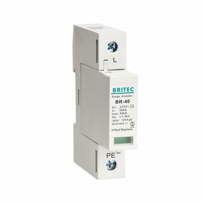 BR-40 3+1 T2 tuv dispositif de protection contre les surtensions de type 2 Surge Arrester arrêtant la foudre arrêtant le tonnerre protecteur absorbeur de surtensions SPD