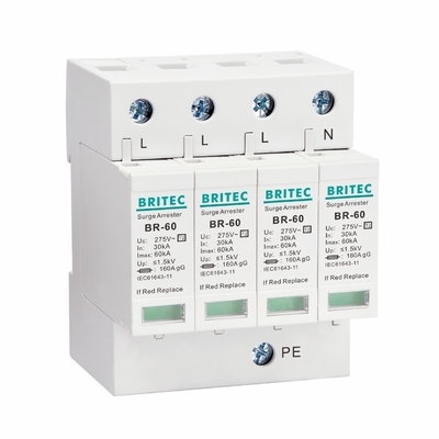 Type de BR275-60 1P+1 60kA - 2 protecteurs de montée subite de foudre de SPD