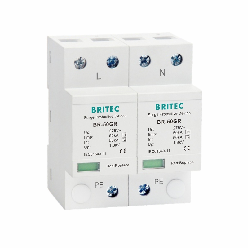Resteur de surtension de classe I 10/350μs 50KA à phase unique 150V / 275V / 320V