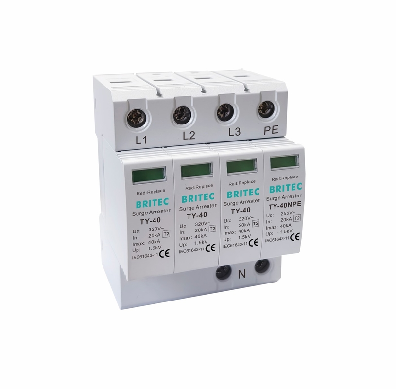 TY-40 3+1 MOV Dispositif de protection contre les surtensions de puissance 3 phases Dispositif de protection contre les surtensions SPD