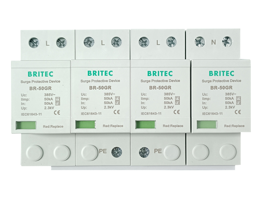 BR-50GR 4P Protection contre les surtensions de type 1 appareil de protection contre les surtensions de type 1