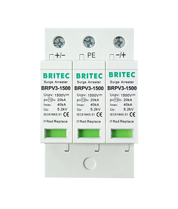 BRPV3-1500 Type 2 Surge Arrester Protection du système solaire 1500V protection contre les surtensions photovoltaïques