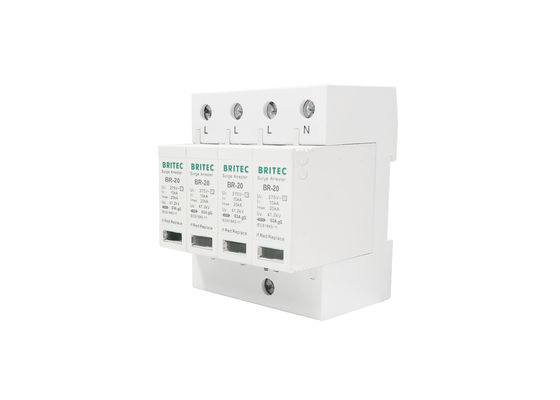 Type à C.A. - alimentation de la foudre 2 de preuve de montée subite de l'énergie 20kA/4P triphasée de protecteur SPD