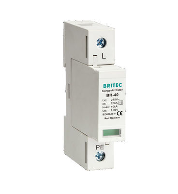 BR-40 4P 40kA 4 pôle 3 phase tuvac surge arrester surge surge absorbeur protection spd 275v protecteur contre les surtensions de foudre