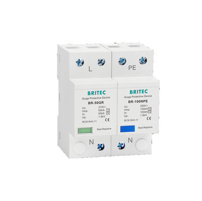 BR - 50GR Type 1 Dispositif de protection contre les surtensions 1+1 AC SPD Arretteurs de surtensions