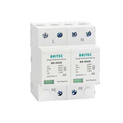 50kA Type 1 3P+N Dispositif de protection contre les surtensions SPD Arrestateur de foudre pour les applications industrielles