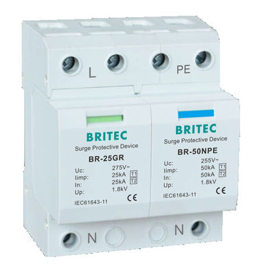 BR-25GR 1P+1 Dispositif de protection contre les surtensions SPD Type 1 Parasurtenseur parafoudre Parafoudre AC