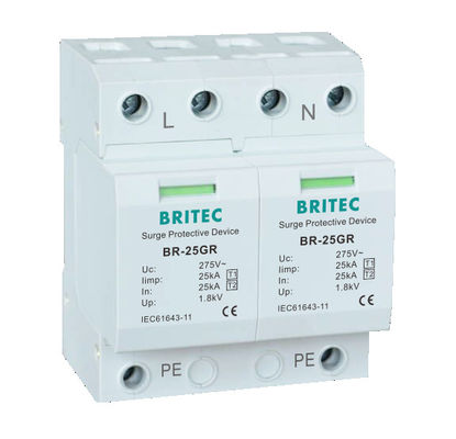 BR-25GR 1P+1 Dispositif de protection contre les surtensions SPD Type 1 Parasurtenseur parafoudre Parafoudre AC