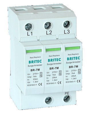 BR-7M 3P+1 T1+T2 Surge Arrester B+C Surge Protection Dispositif éclairs éclairs