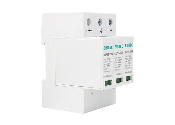 intercepteur de montée subite de la classe II picovolte de 1500V 40ka 3P pour le système d'alimentation solaire