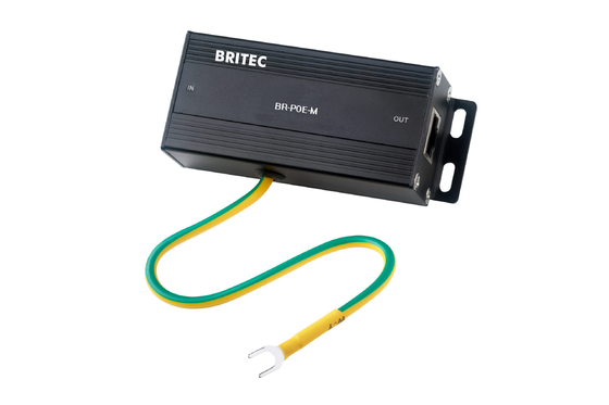 BR-POE-M Connexion Ethernet RJ45 Protection contre les surtensions Protecteur de surtension Ethernet Poe Foudre Réseau POE Gigabit 1000 Mbps Rj45 Ethernet Extérieur Protecteur de surtension Sortie réseau industrielle Boîtier métallique